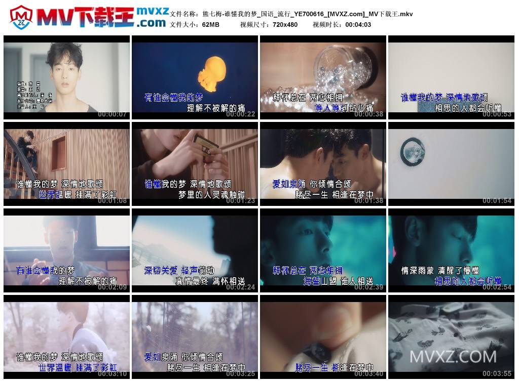 熊七梅-谁懂我的梦_国语_流行_YE700616